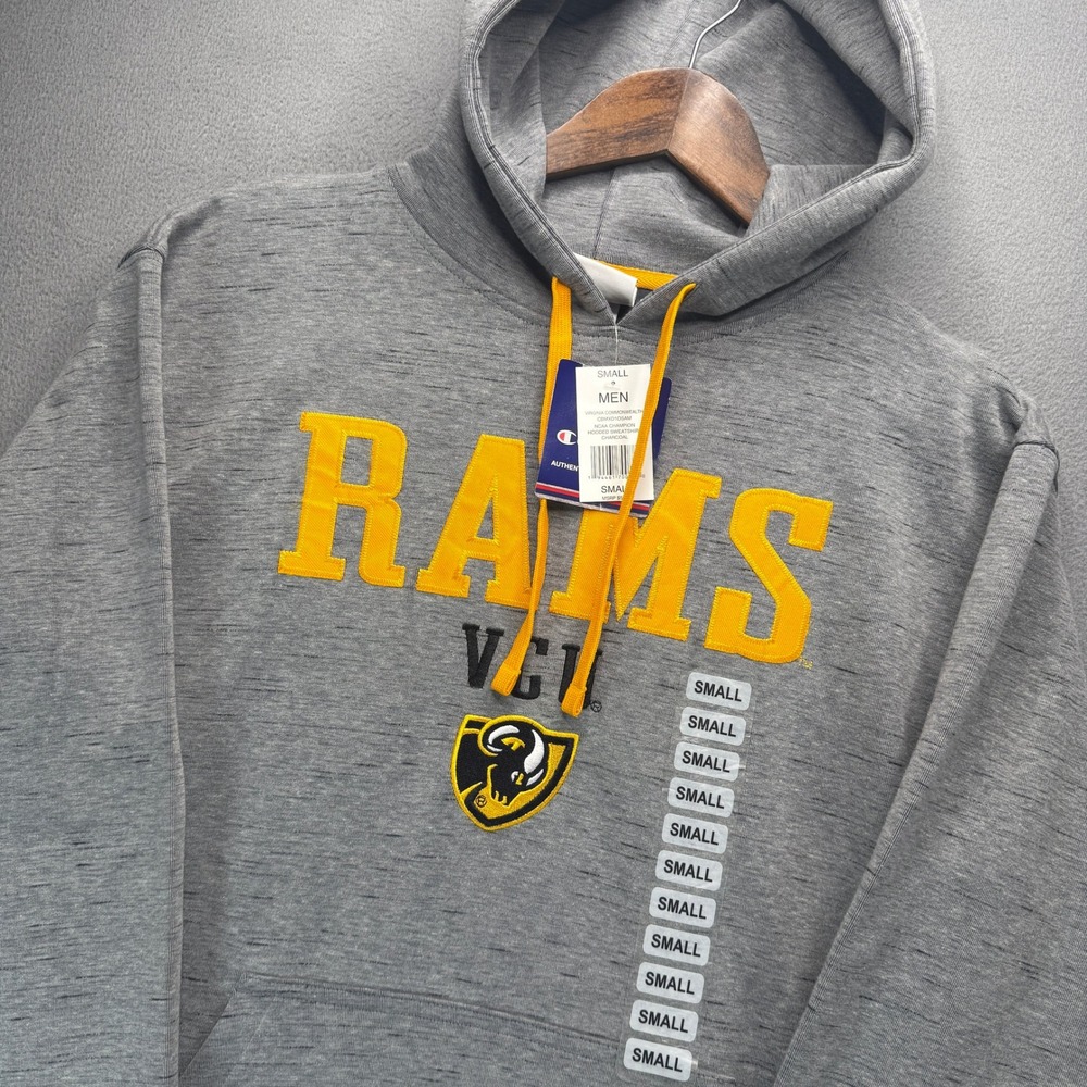Virginia Commonwealth University VCU Rams Champion Hoodie Mens S Charcoal NCAA